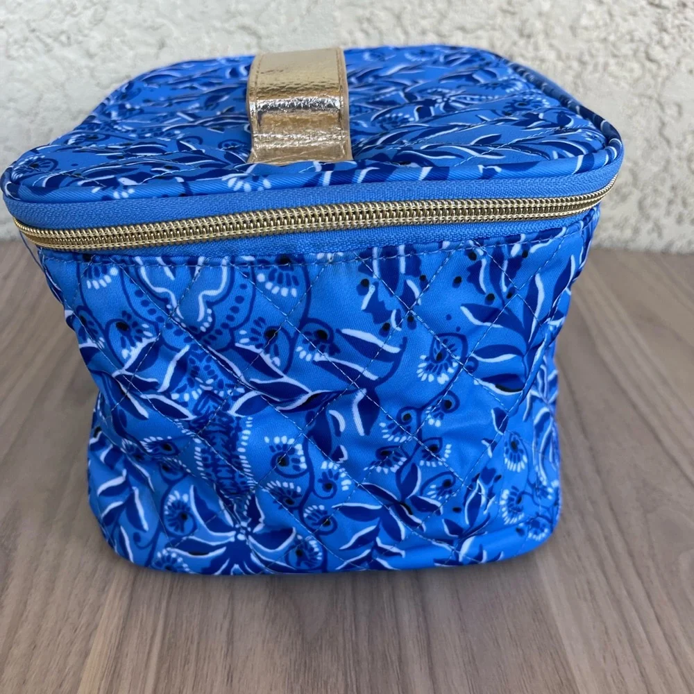 Lilly Pulitzer Blue Tropical Cosmetic Bag